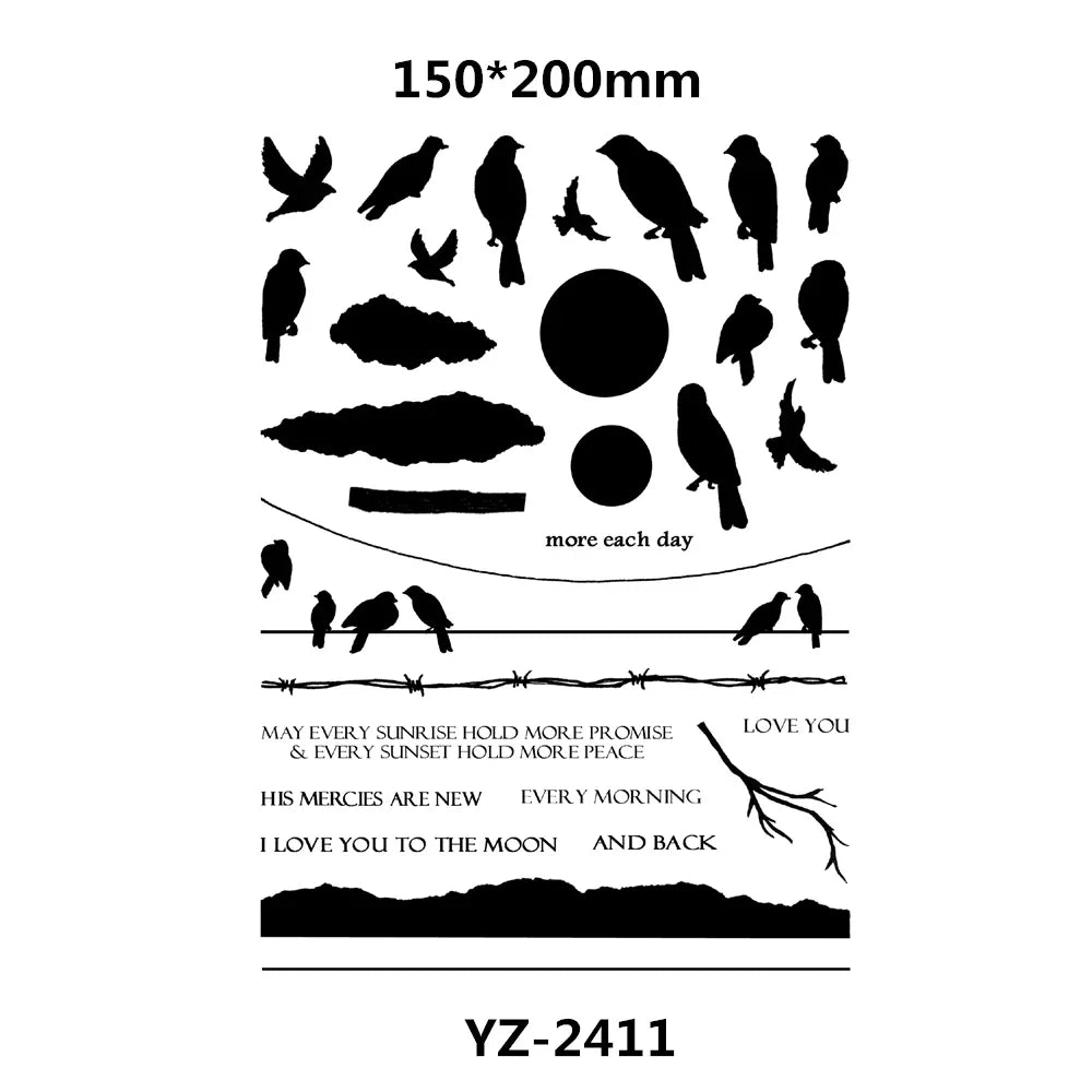 Daily Grind Autumn Bears Occasion Flowers Sunshine 2024 Newest Cutting Dies Clear Stamp Stencil for Scrapbooking Paper Making