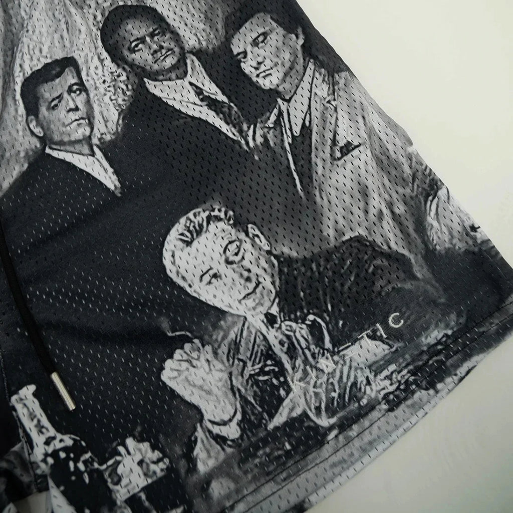 Summer New men short pant Rose Design Casual Shorts Street Hip Hop Fitness Polyester Fast Dry Breathable Embroidery Men Shorts