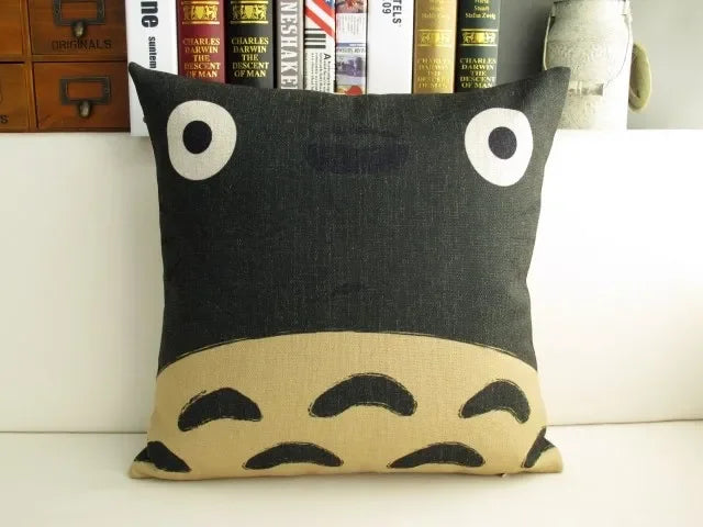 Home Decorative Cushion Cover Pillow Case Japan Hayao Miyazaki Totoro Series Cat Pattern Polyester Cushions Covers 45x45cm