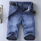 Denim Shorts Men's Summer Thin Straight Classic Designer Business Short Jeans Brand Clothing Stretch Korean Casual Male Shorts