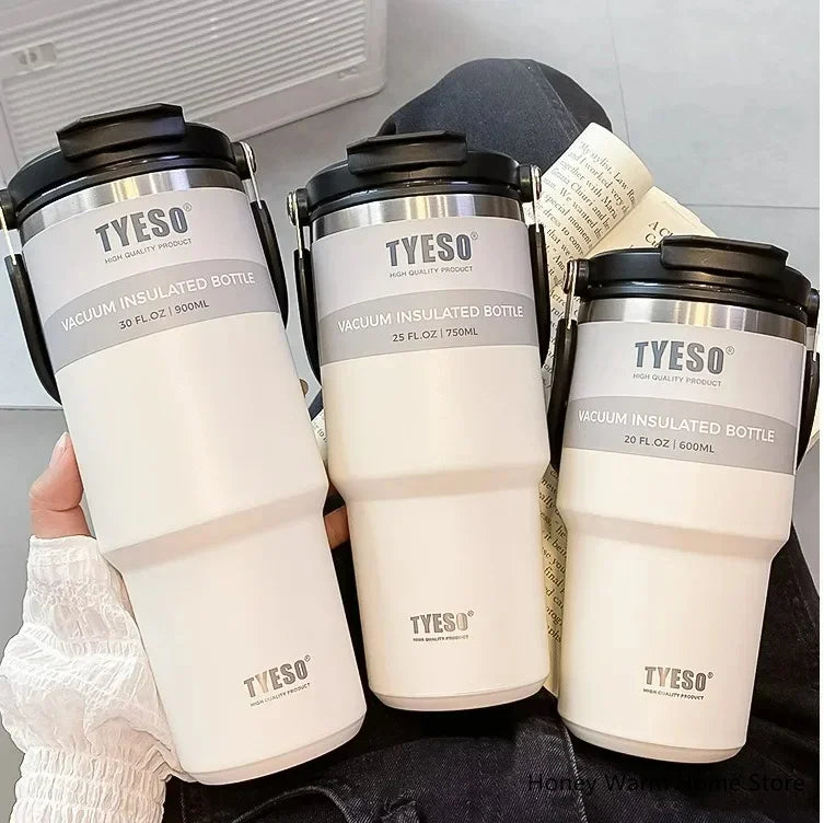 Tyeso Stainless Steel Coffee Cup Cold And Hot Double-layer Insulated Cup Tumbler Thermo Water Bottle Car Travel Mug Vacuum Flask