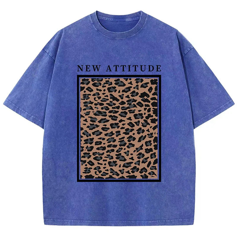 Yosemite National Papk Prints Washed T Shirts Women Cotton T-Shirts Distressed Oversized O-Neck Tops Summer Casual Woman Clothes