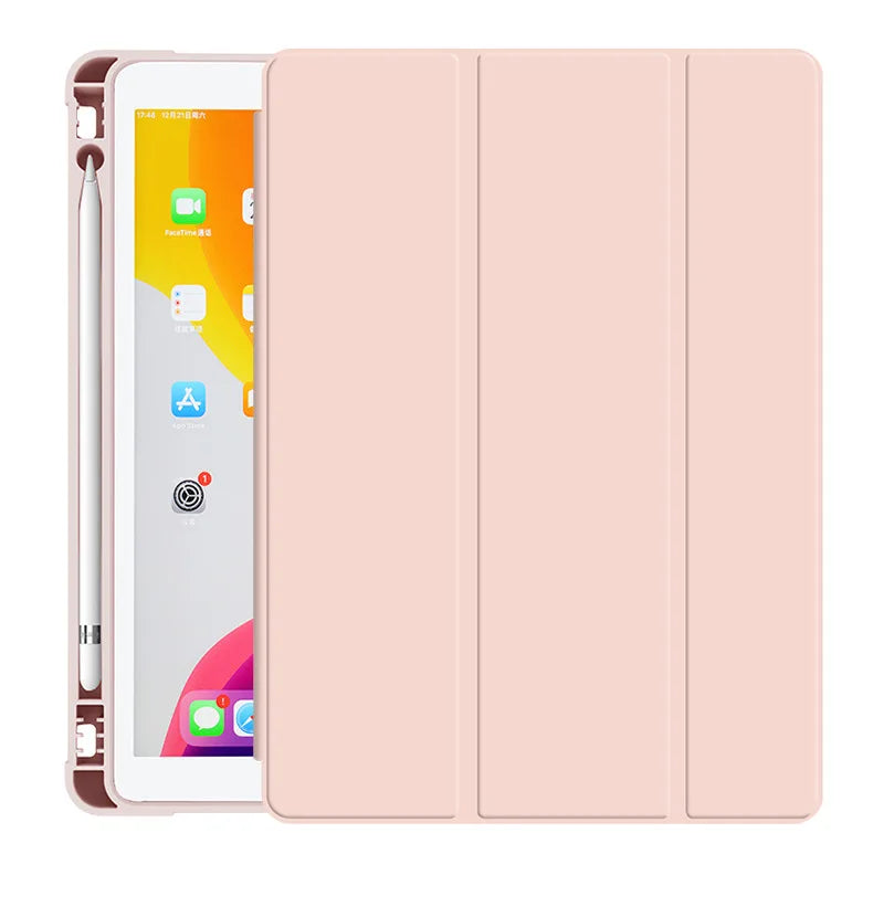 With Pencil Holder Funda for New iPad 10.2 iPad Air 5th/4th Generation 10.9 iPad Air11 M2 Pro11 M4 2024 Air1 2 2017 2018 7 8 9th