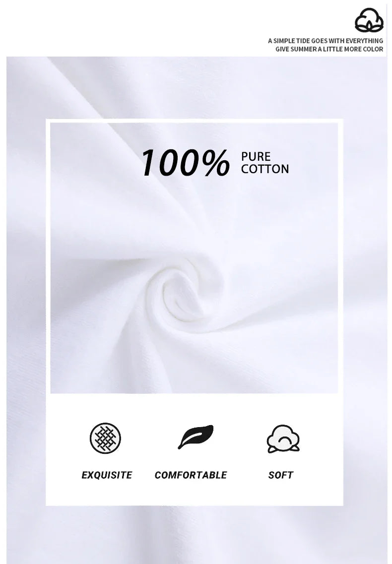 Couple Tees Swimming Black Cat Diving Shoulder Short Sleeved T-shirt For Men Women Breathable Casual Pure Cotton Loose Tops