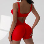 Women's Sexy Backless Tank Rompers Top Bodycon One Piece Halter Sleeveless Bodysuit Short Jumpsuits