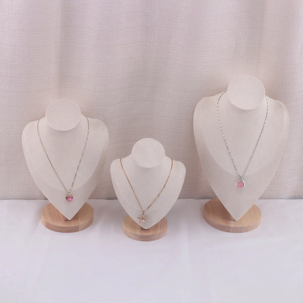 Velvet Portrait Necklace Display Pendant Organizer Jewelry Display Stand Jewelry Mannequin Bust Necklace Pendant Window Display