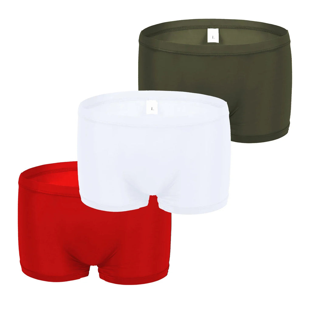 CLEVER-MENMODE 3/ kit Men Underwear Ice Silk Sexy Translucent Boxer Shorts Ultra-thin Panties Boxershorts Underpants Cool