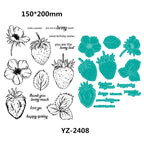 Daily Grind Autumn Bears Occasion Flowers Sunshine 2024 Newest Cutting Dies Clear Stamp Stencil for Scrapbooking Paper Making