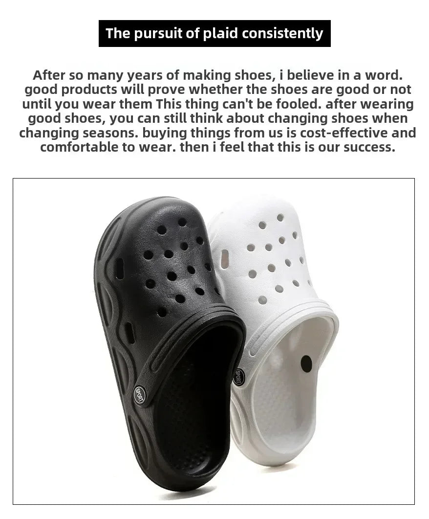 Hole shoes men's summer new outer wear bag head couple half bag heel bag head garden shoes beach women's shoes