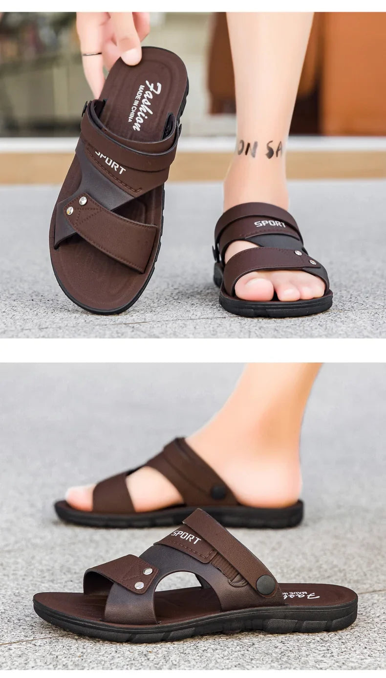 Fashion Sandals Men Summer Slip On Casual Slippers Outdoor Beach Shoes Male Classic Men's Sandals Slippers