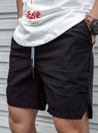 Summer new Men Light Weight Thin Short Pants Running Squat Fitness Shorts Men GYM Wear Quick-drying Beach Drawstring Shorts