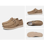 Fashion Khaki Casual Shoes For Men Suede Leather Loafers Men Platform Slip-on Men's Driving Shoes Lightweight Leisure Men Shoes