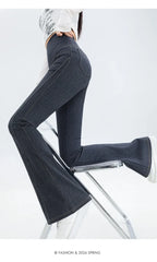 Denim Barbie Pants Women Clothing Wear Slightly High Waist Slim Hip Lift 2024 Spring and Autumn New Solid Sports Women Pants