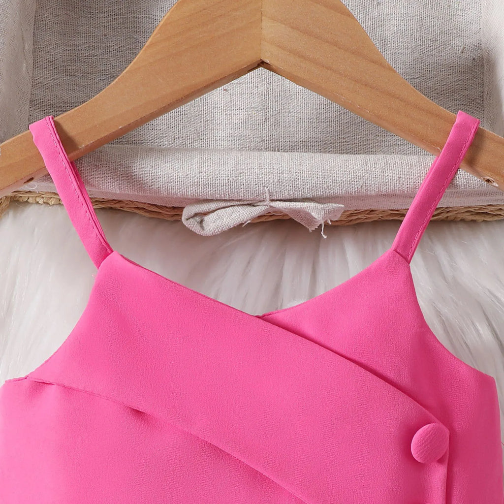 Toddler Kids Baby Girls Clothes Sets Strap Sleeveless Vest Tops Shorts 2PCS Summer Outfits Fashion Girls Clothes Set 0-6Years