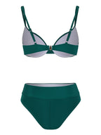 Cheap Push Up Bikinis Women Swimsuits  Solid Padded Women Swimwear Vintage Female Swimsuit High Waist Biquini Bathing Suit