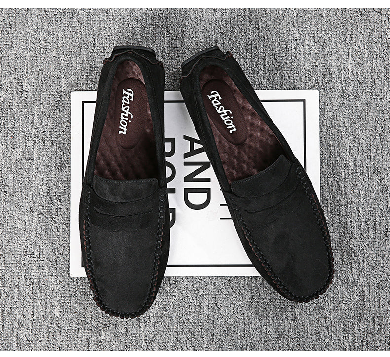 Fashion Suede Men Casual Shoes Breathable Comfort Slip-on Mens Driving Shoes Luxury Brand Men Loafers Mens Lazy Shoes Moccasins