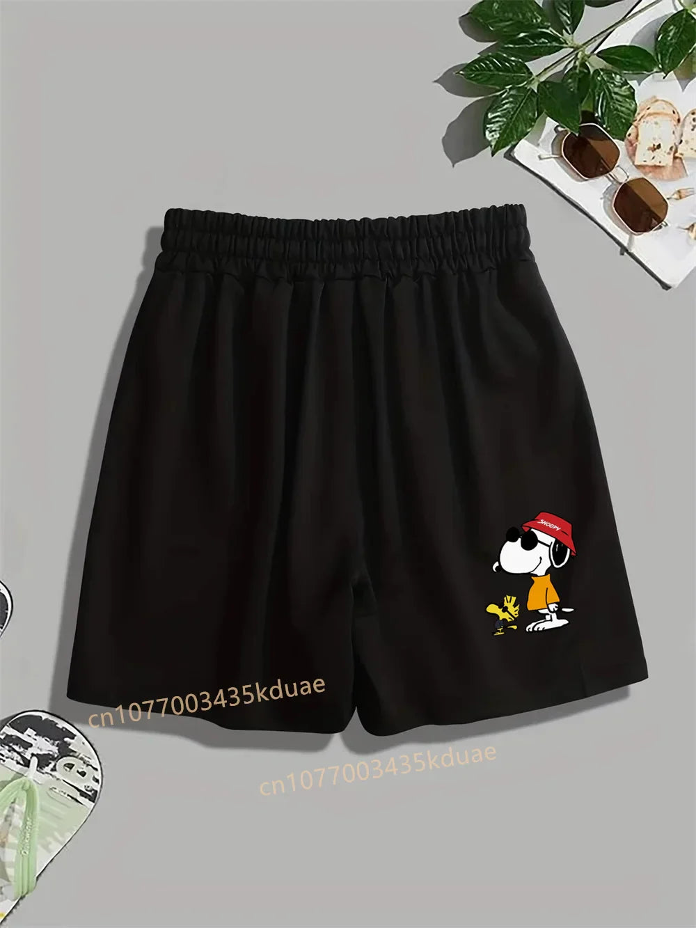 New Funny Snoopy Printed Street Shorts Boy's Girl's Men's Women's Casual Shorts Summer Couple Cartoon Sports Shorts Beach Pants