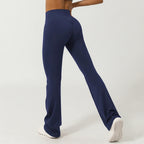 Women Cross Waist Fitness Breathable Yoga Training Gym Outdoor Dance Sport Flare Pants