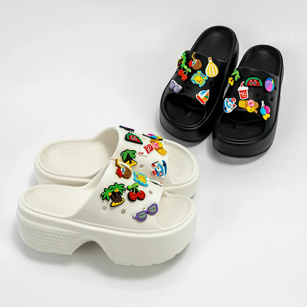 Fashionable and Versatile Cartoon Summer Beach Sandals Outdoor Thick-Soled Heightening Sandals E20