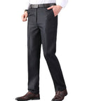 Formal Pants Men's Summer Thin Autumn Thick Black Blue Grey Stretch Bussiness Loose Suit Big Plus Size Office Trousers YYQWSJ