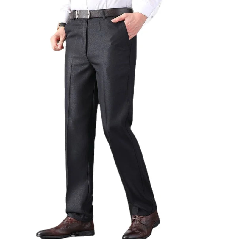 Formal Pants Men's Summer Thin Autumn Thick Black Blue Grey Stretch Bussiness Loose Suit Big Plus Size Office Trousers YYQWSJ