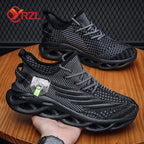 YRZL Casual Sneakers Men's Runing Shoes Outdoor Big Size Lightweight Breathable Mesh Increase Comfortable Sports Shoes for Men