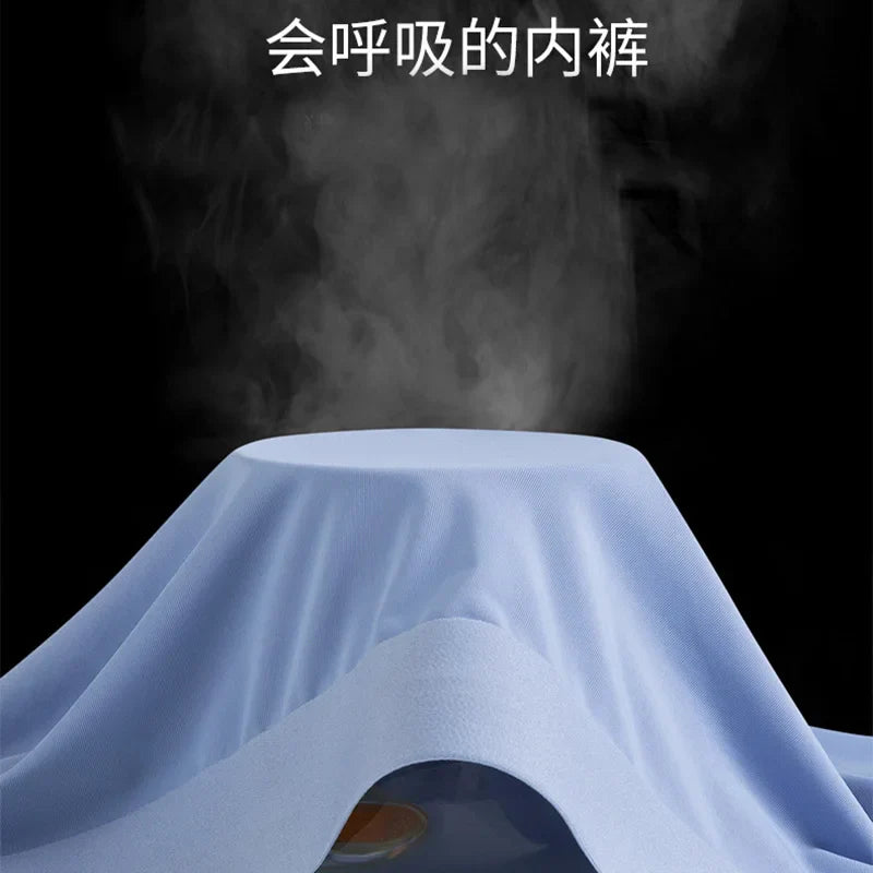 High Quality Men's Ice Silk Underwear Summer Thin Breathable Seamless Panties Sexy Male Underpants Plus Size Boxer Shorts