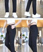 Mens Casual Pants Korea Fashion Summer Slim Fit Trousers High Quality Elastic Waist Straight Golf Sports Pants Men Clothing