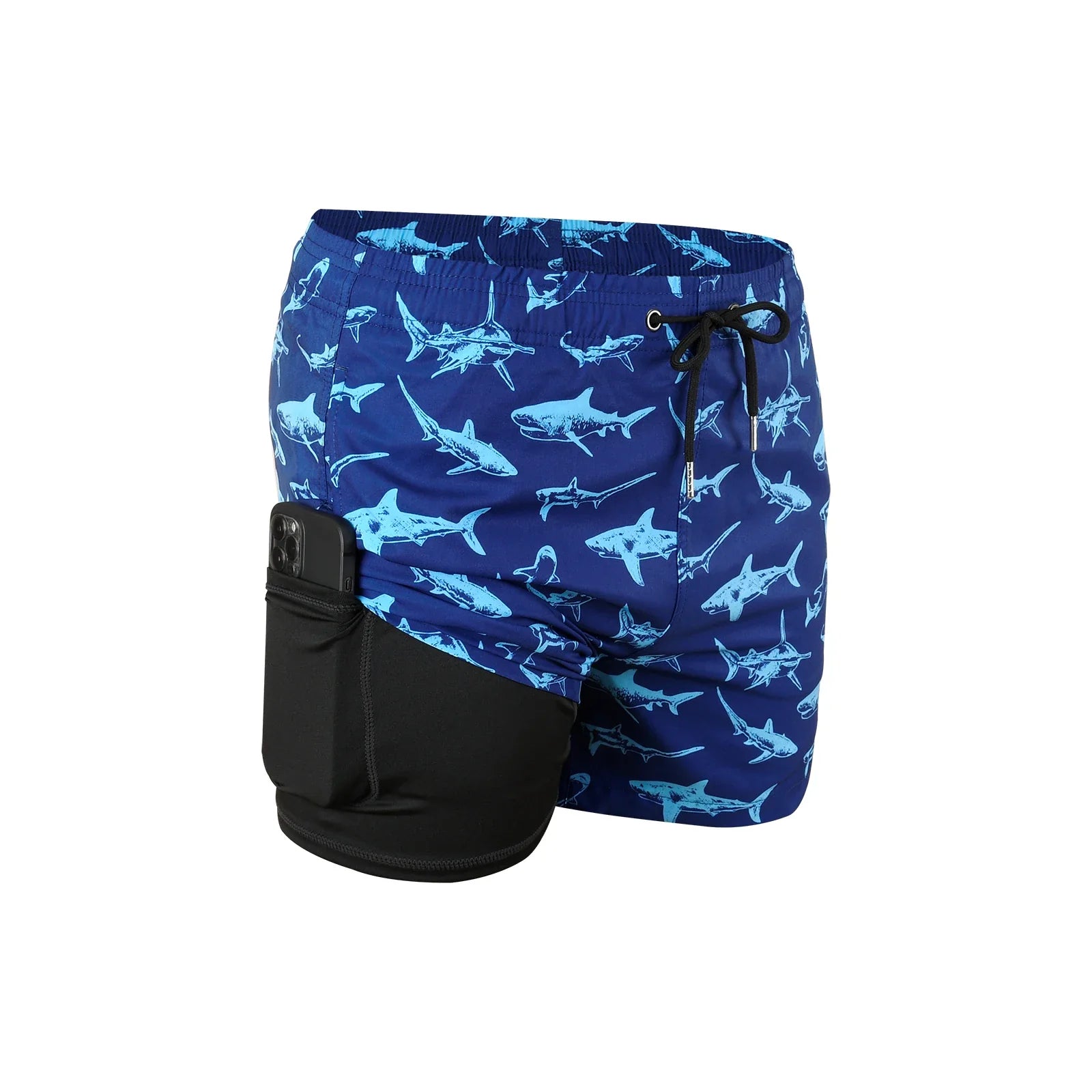 Summer New Polyester Digital Printed Anti-Embarrassment Quick-Drying Plus Size Boxer Swim Trunks, Suitable For Hot Springs. Men