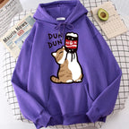 Cartoon Cat Drink Salary Increase Beverages Mens Hooded Jacket Casual Cartoon Hoodies Pleasure Sweatshirts Home Harajuku Tops