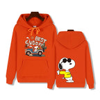 Men's casual fashion brand high-end quality Snoopy print Autumn Winter thick warm street fashion hoodie