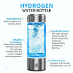 Hydrogen Water Bottle Generator Hydrogen Rich Health Cup Alkaline Ionizer USB Rechargeable Portable hydrogen Water Ionizer