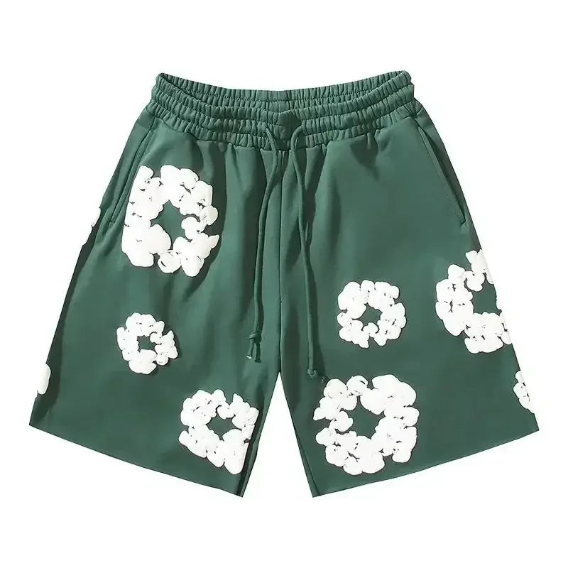 Fashion Pants Men's and Women's American Kapok Floral Pants Breathable and Quick-drying Best Fashion Daily Casual Shorts