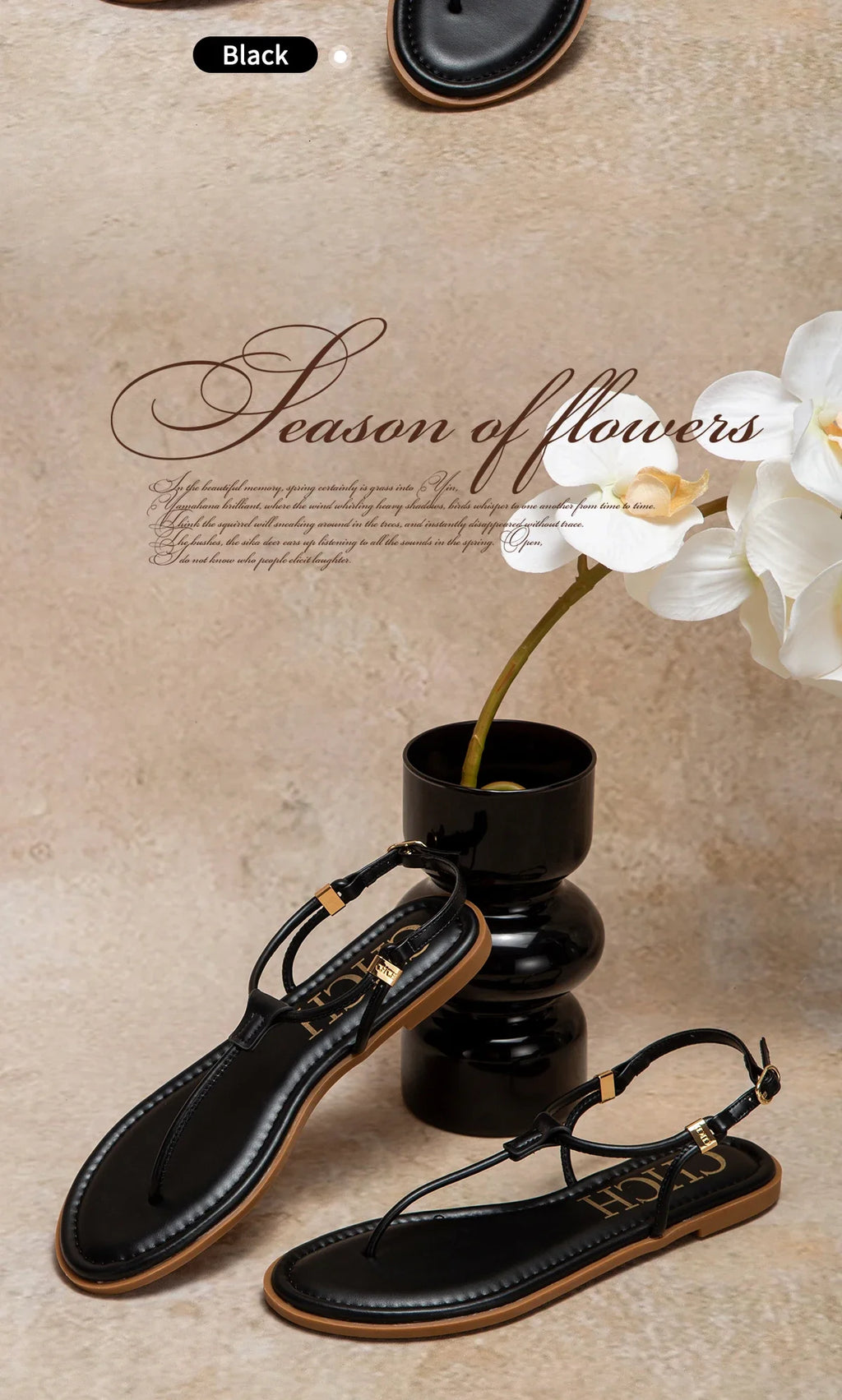 CHCH Women's Flat Sandals Summer Minimalist Toe Beach Shoes Vacation Outdoor