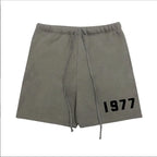 Men's 1977 Summer Streetwear Basketball Casual Cotton Shorts Gym Fitness Sports Running Workout Jogger Short Pants Sweatpants