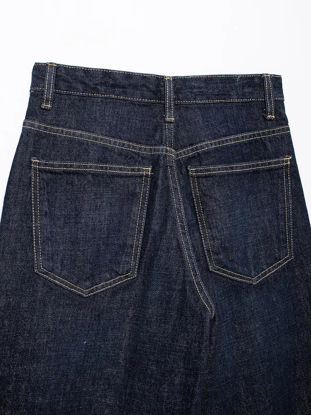 TRAF Women's Basic Hundred Jeans New Fashion Asymmetric Design High Waist Wide Leg Trousers Casual Women's Straight Leg Jeans