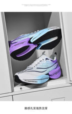 Carbon Plate Men Sports Marathon Air Cushion Running Shoes Breathable Lightweight Women Massage Athletic Nonskid Sneakers