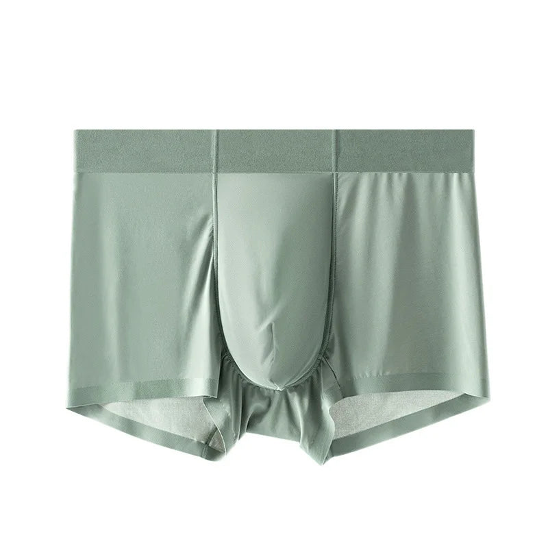 High Quality Men's Ice Silk Underwear Summer Thin Breathable Seamless Panties Sexy Male Underpants Plus Size Boxer Shorts
