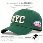 Unisex NYC Letter Embroidery Baseball Caps Adjustable Casual Hats Spring and Autumn Outdoor Sunscreen Hat