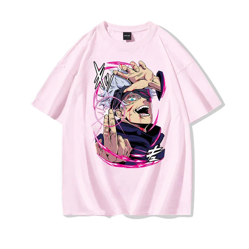 Anime Jujutsu Kaisen Printed Cotton T-shirts Women/Men Summer Short Sleeved Tee Shirts Round Neck Personalized Graphic Tops