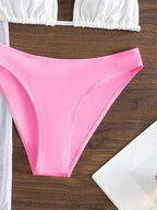 Women Swimwear Bikini 3pcs Set Beachwear Swimsuit Panties Bras Set Female Swimsuit Three-pieces Bikini Set Bather Bathing Suit