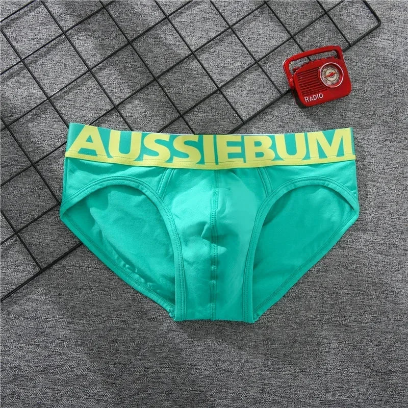 Wide brim candy color men's underwear four corner boxer underwear breathable elastic fiber