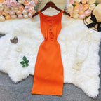 YuooMuoo Chic Fashion Sexy Package Hips Knitted Mini Dress 2O25 New Slim Elastic Rib Knitted Summer Dress Lady Streetwear Outfit