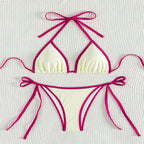 Contrasting Colors String Micro Thong Bikinis Sets Sexy Swimsuit Women 2025 Halter Mini Swimwear Biquinis Beachwear Bikini Mujer