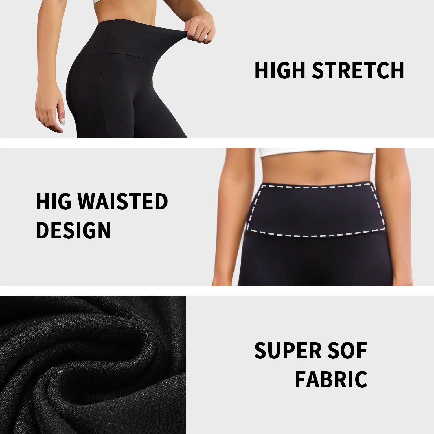 Women's Super Soft Flare Pants High Waisted Tummy Control Workout Yoga Push Up Gym Fitness  Long Leggings Bell Bottoms