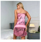 Women Sexy Sleeveless Nightdress Satin Chemise Lingerie Sleepwear Night Dress Cami Slip Dress Nightwear Nightgowns