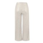 Women's Fashion Solid Color High Waist Sequin Side Zipper Draped Wide Leg Pants Pants for Women Women's Pants Women's Pants 2024