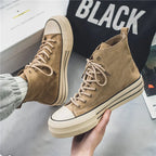 Classic Fashion Skateboarding Shoes for Men Women Comfy Suede Leather High Top Sneakers Men Height-increasing Platform Sneakers
