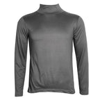 Fashion Men's Casual Slim Fit Basic Turtleneck High Collar Pullover Male Autumn Spring Thin Tops Basic Bottoming Plain T-shirt