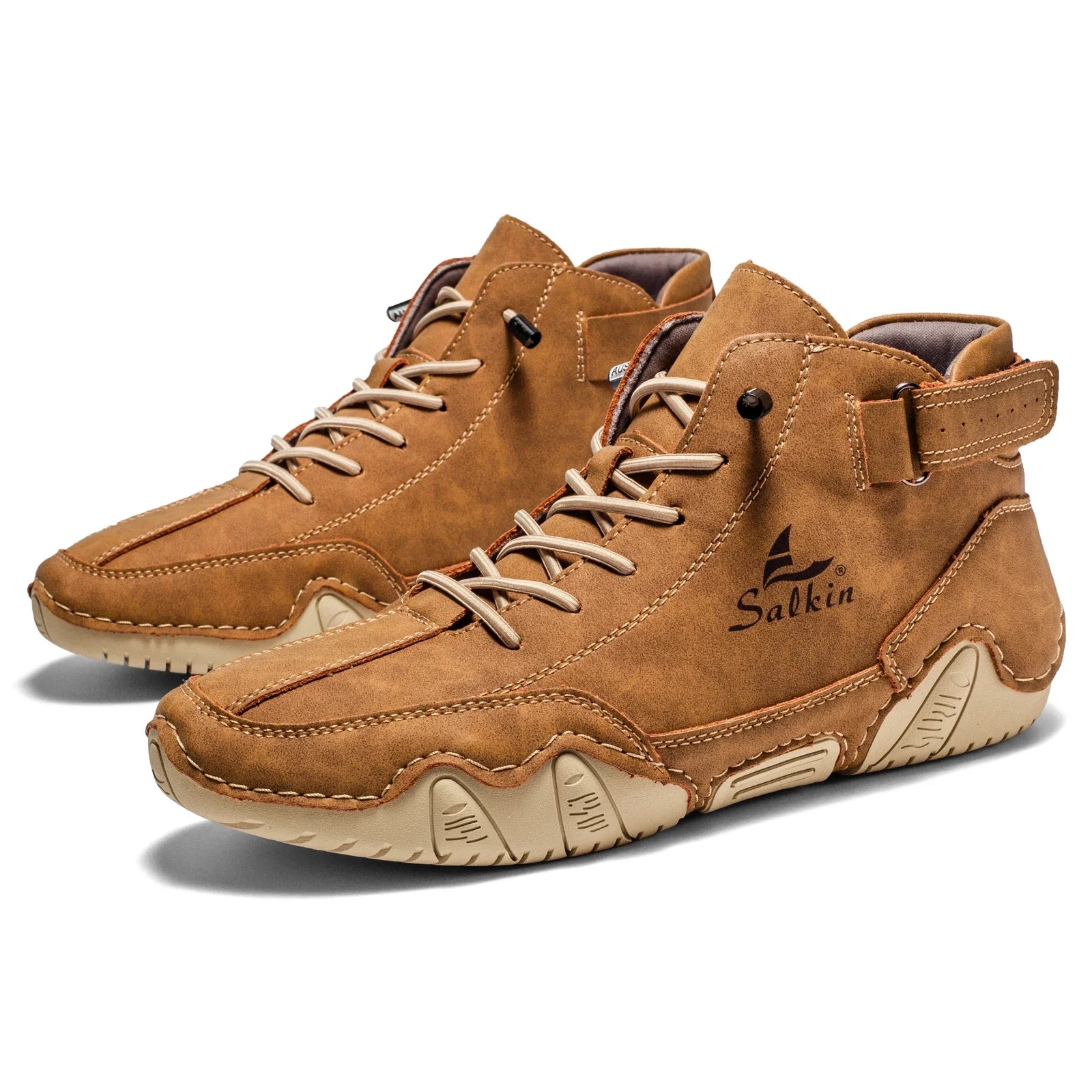 New 2025 Handmade Men Boots Design Sneakers Man Outdoor Casual Leather Men Shoes Ankle Boots Fall Breathable Hot Sale